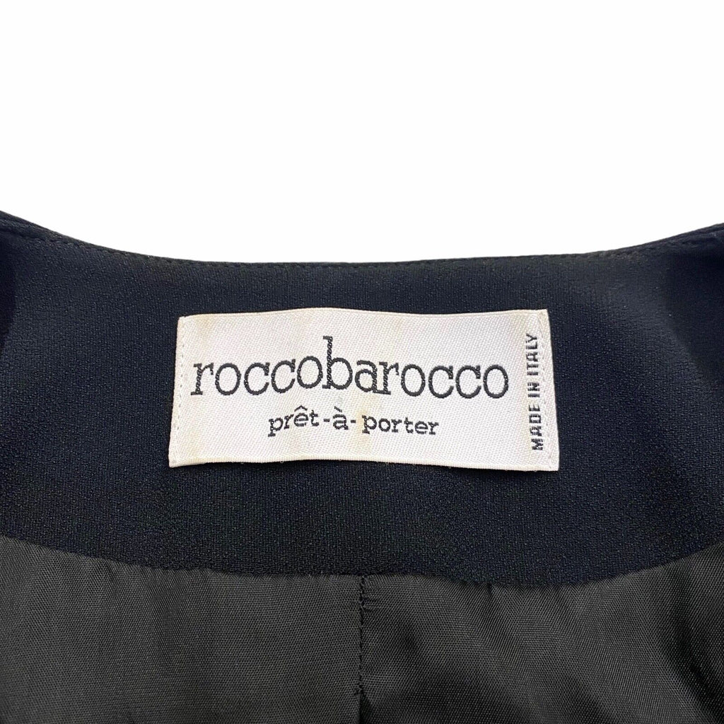 Roccobarocco Cropped Women's Jacket | Vintage Luxury High End Designer Black VTG | Vintage Messina Hembry | Thrift | Second-Hand Messina Hembry | Used Clothing | Messina Hembry 