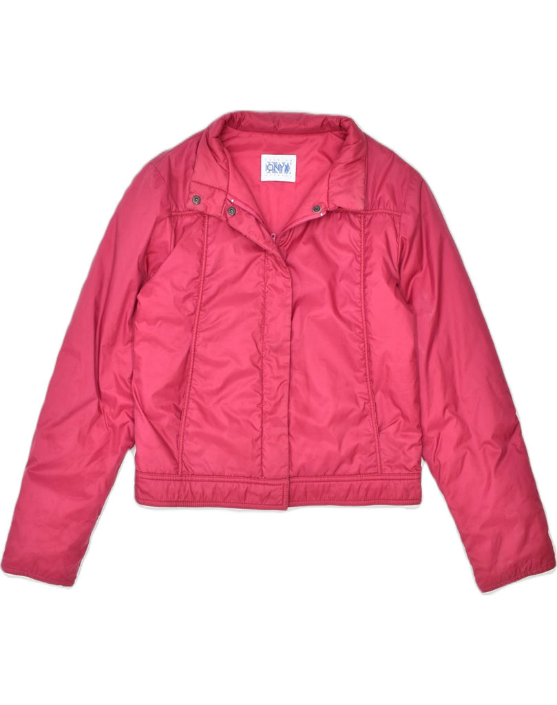 ONYX Womens Bomber Jacket UK 14 Medium Pink Polyamide | Vintage | Thrift | Second-Hand | Used Clothing | Messina Hembry 