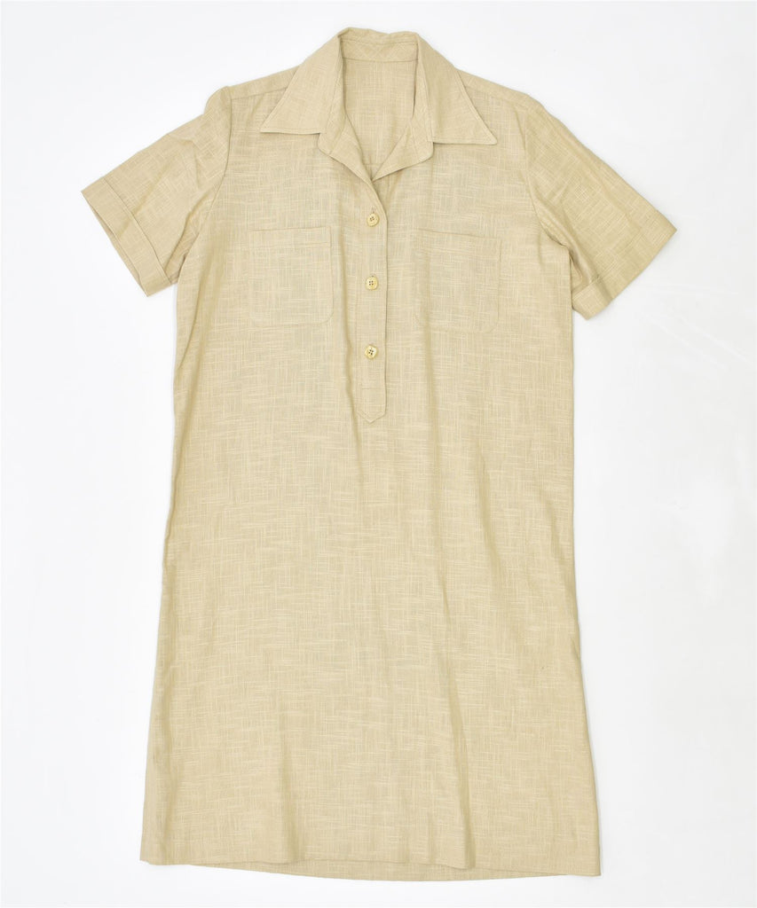 VINTAGE Womens Shirt Dress UK 18 XL Beige | Vintage | Thrift | Second-Hand | Used Clothing | Messina Hembry 