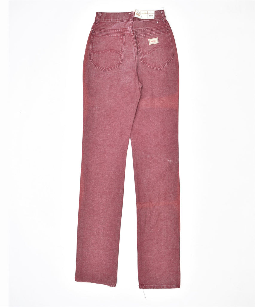 RIFLE Womens Slim Jeans W26 L34 Burgundy Cotton | Vintage | Thrift | Second-Hand | Used Clothing | Messina Hembry 