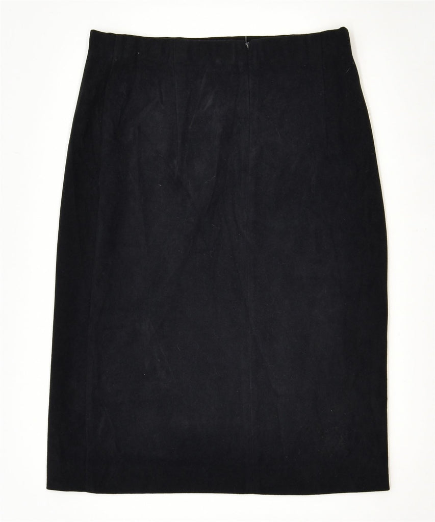 VINTAGE Womens Straight Skirt IT 42 Medium W28 Black Polyester | Vintage | Thrift | Second-Hand | Used Clothing | Messina Hembry 