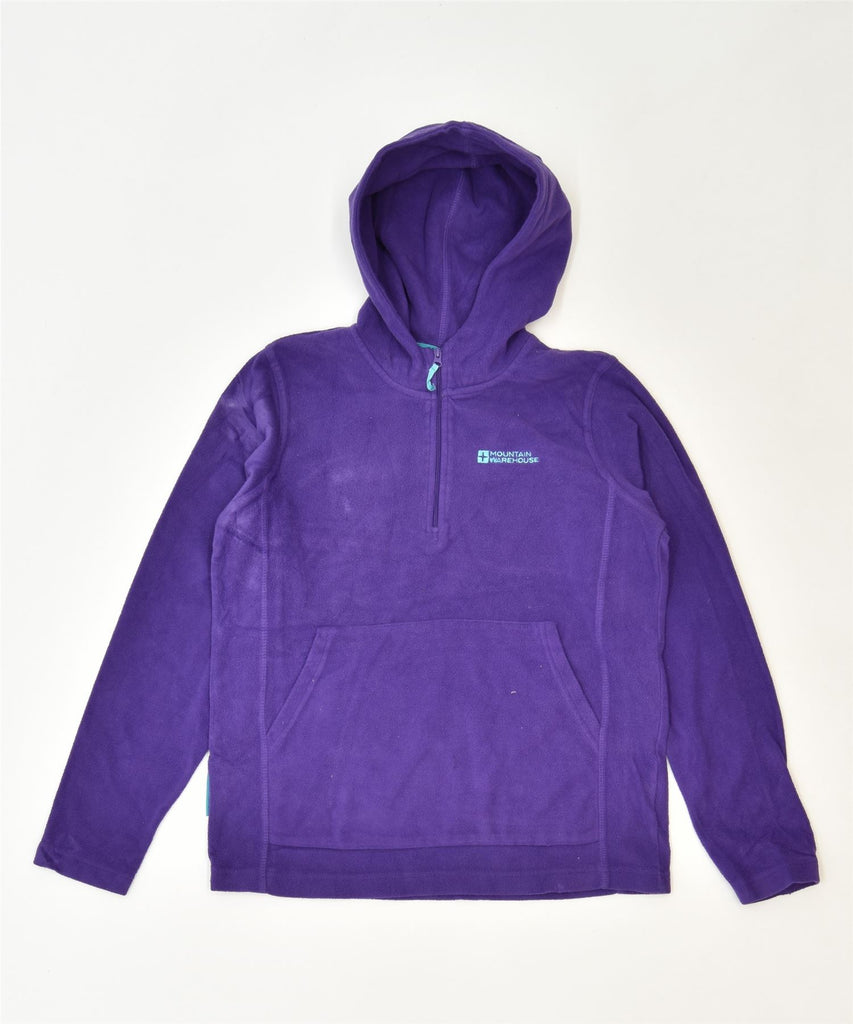 MOUNTAIN WAREHOUSE Girls Fleece Hoodie Jumper 12-13 Years Purple Sports | Vintage | Thrift | Second-Hand | Used Clothing | Messina Hembry 