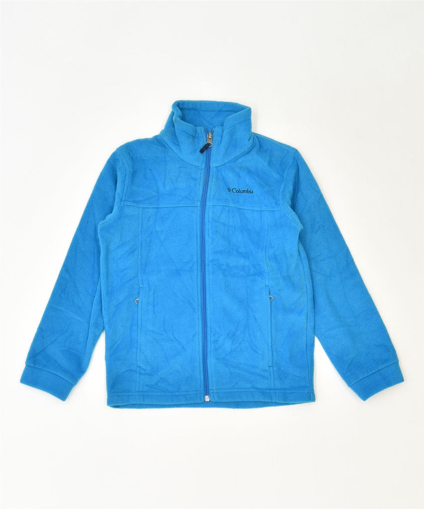 COLUMBIA Boys Fleece Jacket 7-8 Years Small Turquoise Polyester Sports | Vintage | Thrift | Second-Hand | Used Clothing | Messina Hembry 