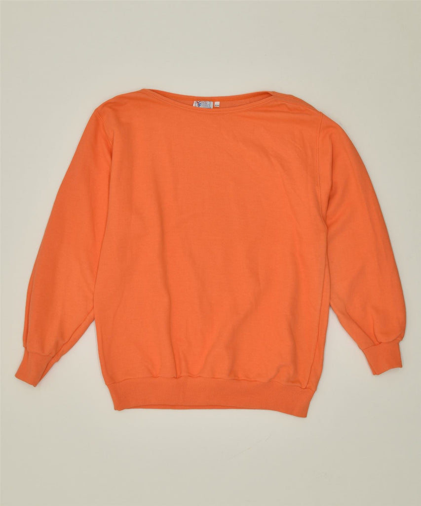 YOUNG FASHION Womens Sweatshirt Jumper IT 46/48 Large Orange Cotton Vintage | Vintage | Thrift | Second-Hand | Used Clothing | Messina Hembry 