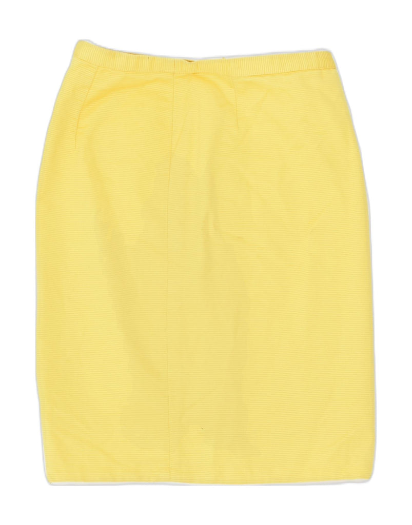 VINTAGE Womens Straight Skirt Size 30 Yellow Polyester | Vintage | Thrift | Second-Hand | Used Clothing | Messina Hembry 