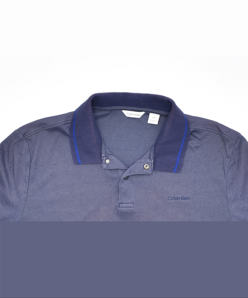 CALVIN KLEIN Mens Polo Shirt Medium Purple Cotton | Vintage | Thrift | Second-Hand | Used Clothing | Messina Hembry 