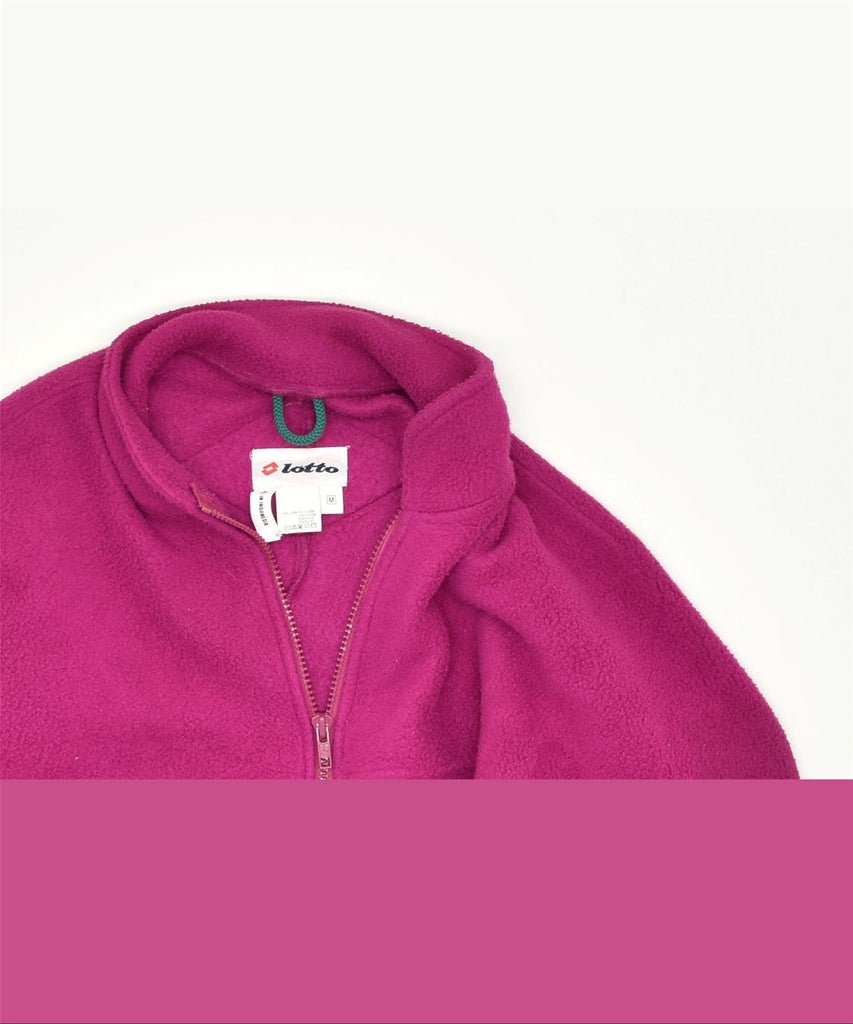 LOTTO Womens Fleece Jacket UK 14 Medium Pink Polyester | Vintage | Thrift | Second-Hand | Used Clothing | Messina Hembry 