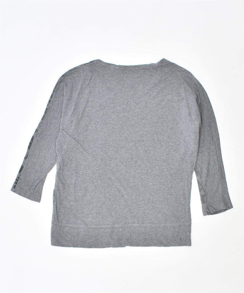 CALVIN KLEIN Womens 3/4 Sleeve Top UK 8 Small Grey Cotton | Vintage | Thrift | Second-Hand | Used Clothing | Messina Hembry 