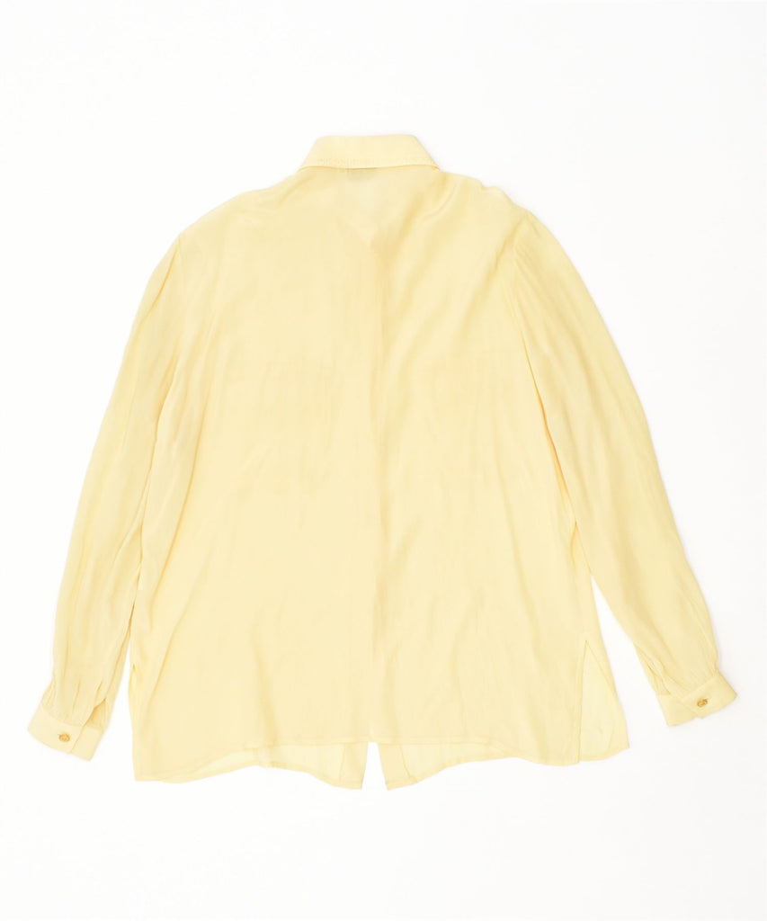 LORENA Womens Shirt IT 48 XL Yellow Acetate Vintage | Vintage | Thrift | Second-Hand | Used Clothing | Messina Hembry 