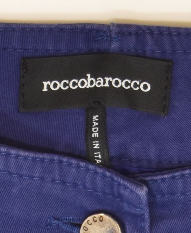 ROCCOBAROCCO Womens Slim Casual Trousers W32 L29 Purple Cotton Classic | Vintage | Thrift | Second-Hand | Used Clothing | Messina Hembry 