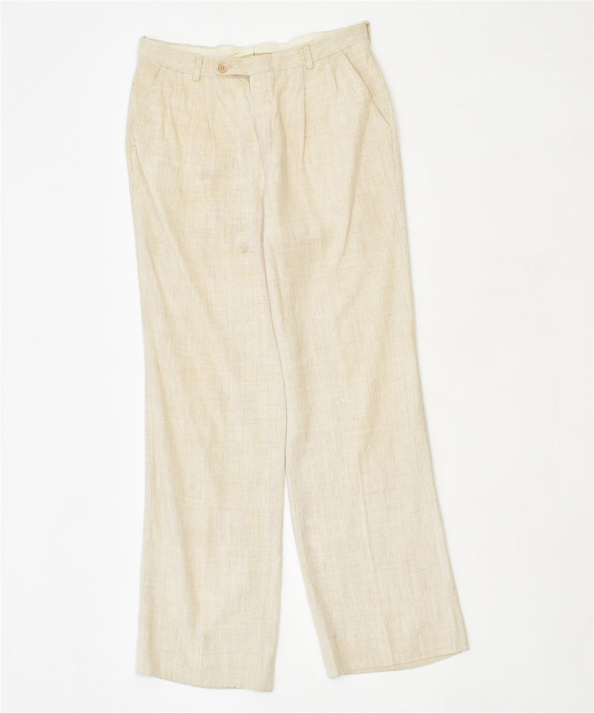 VINTAGE Womens Pegged Bootcut Trousers W30 L31 Off White | Vintage | Thrift | Second-Hand | Used Clothing | Messina Hembry 