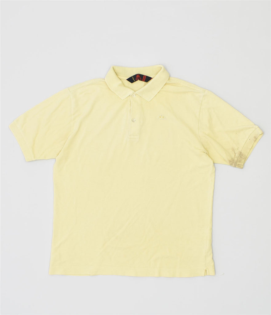 KAPPA Mens Polo Shirt Medium Yellow Cotton | Vintage | Thrift | Second-Hand | Used Clothing | Messina Hembry 