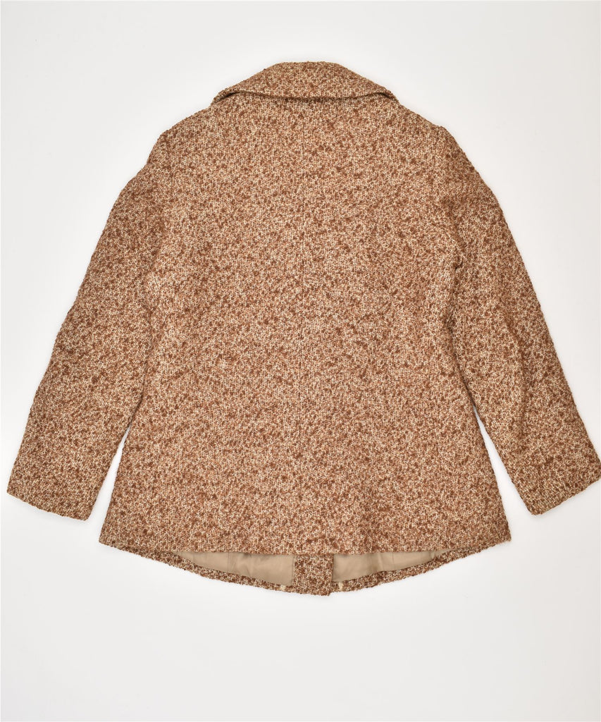 VINTAGE Womens 4 Button Blazer Jacket UK 12 Medium Brown Flecked | Vintage | Thrift | Second-Hand | Used Clothing | Messina Hembry 