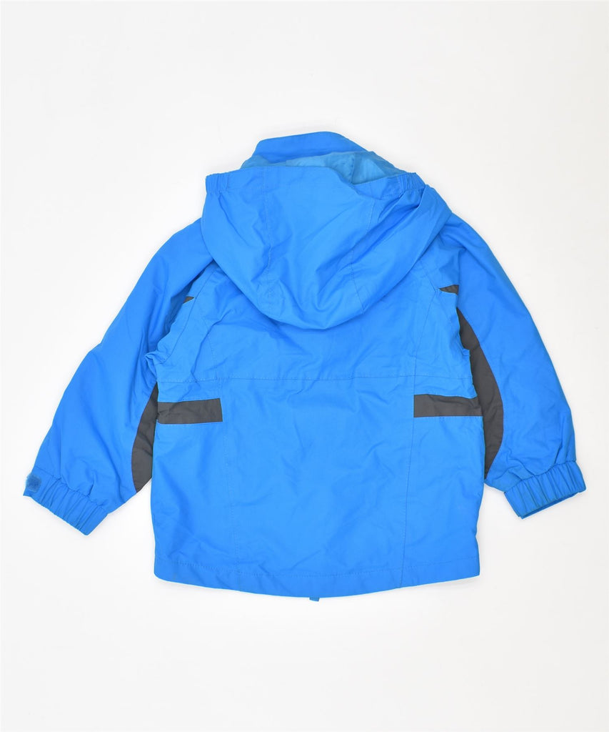 MOUNTAIN WAREHOUSE Boys Hooded Rain Jacket 2-3 Years Blue Nylon | Vintage | Thrift | Second-Hand | Used Clothing | Messina Hembry 