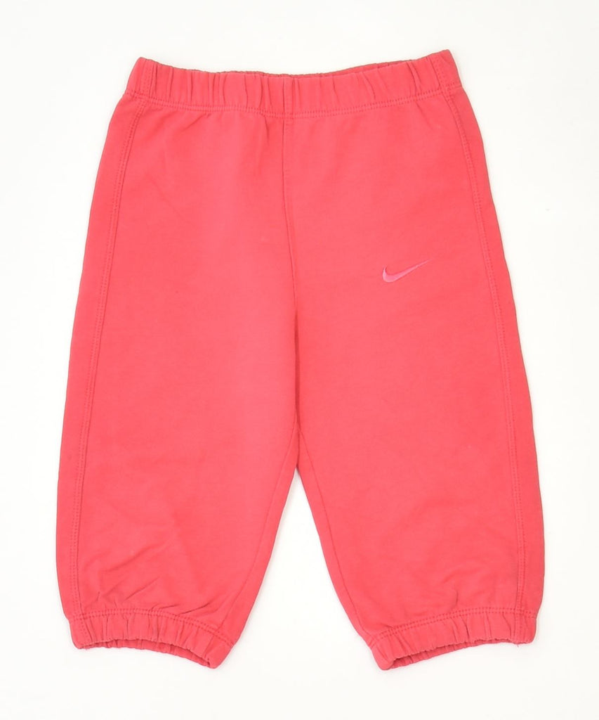 NIKE Girls Tracksuit Trousers 9-12 Months Pink Cotton Sports | Vintage | Thrift | Second-Hand | Used Clothing | Messina Hembry 