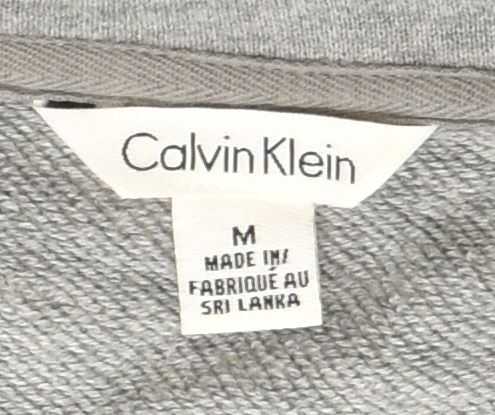 CALVIN KLEIN Womens Sweatshirt Jumper UK 14 Medium Grey Cotton | Vintage | Thrift | Second-Hand | Used Clothing | Messina Hembry 