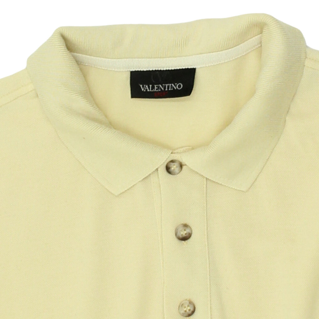 Valentino Sport Yellow Polo Shirt | Vintage Luxury High End Designer Top VTG | Vintage Messina Hembry | Thrift | Second-Hand Messina Hembry | Used Clothing | Messina Hembry 