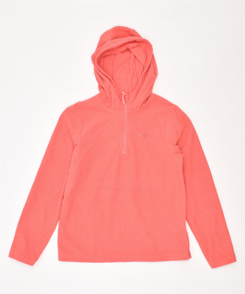 MOUNTAIN WAREHOUSE Boys Flleece Hoodie 9-10 Years Pink Polyester | Vintage | Thrift | Second-Hand | Used Clothing | Messina Hembry 