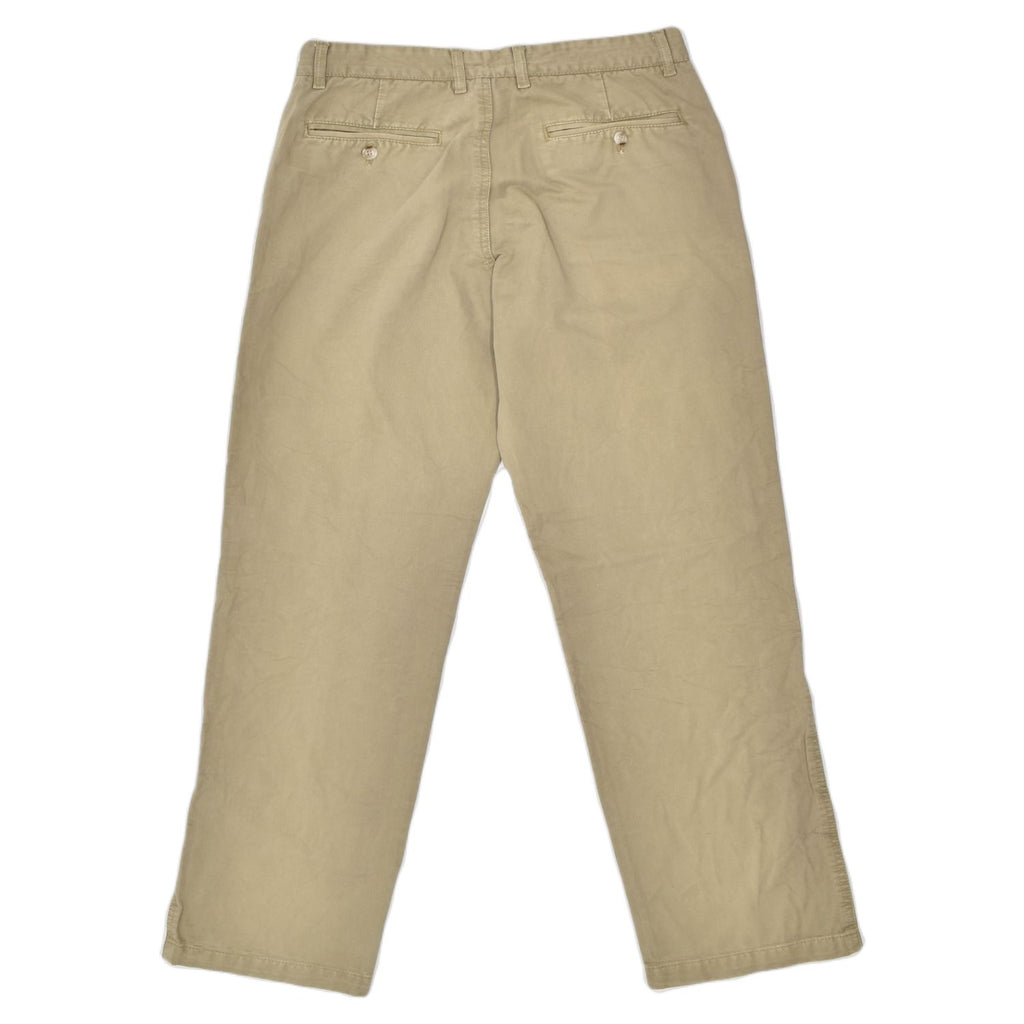 H.O.X Mens Straight Chino Trousers W33 L33 Beige Cotton | Vintage | Thrift | Second-Hand | Used Clothing | Messina Hembry 