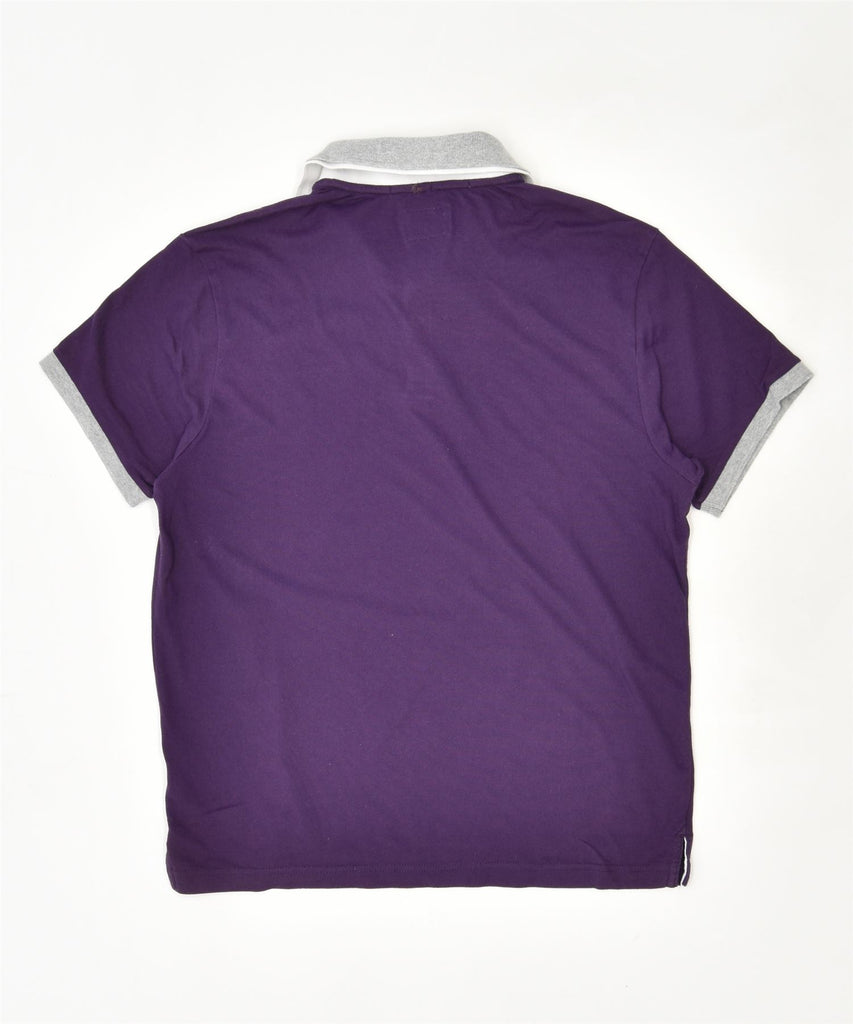 CHAMPION Mens Heritage Fit Polo Shirt Large Purple Cotton | Vintage | Thrift | Second-Hand | Used Clothing | Messina Hembry 