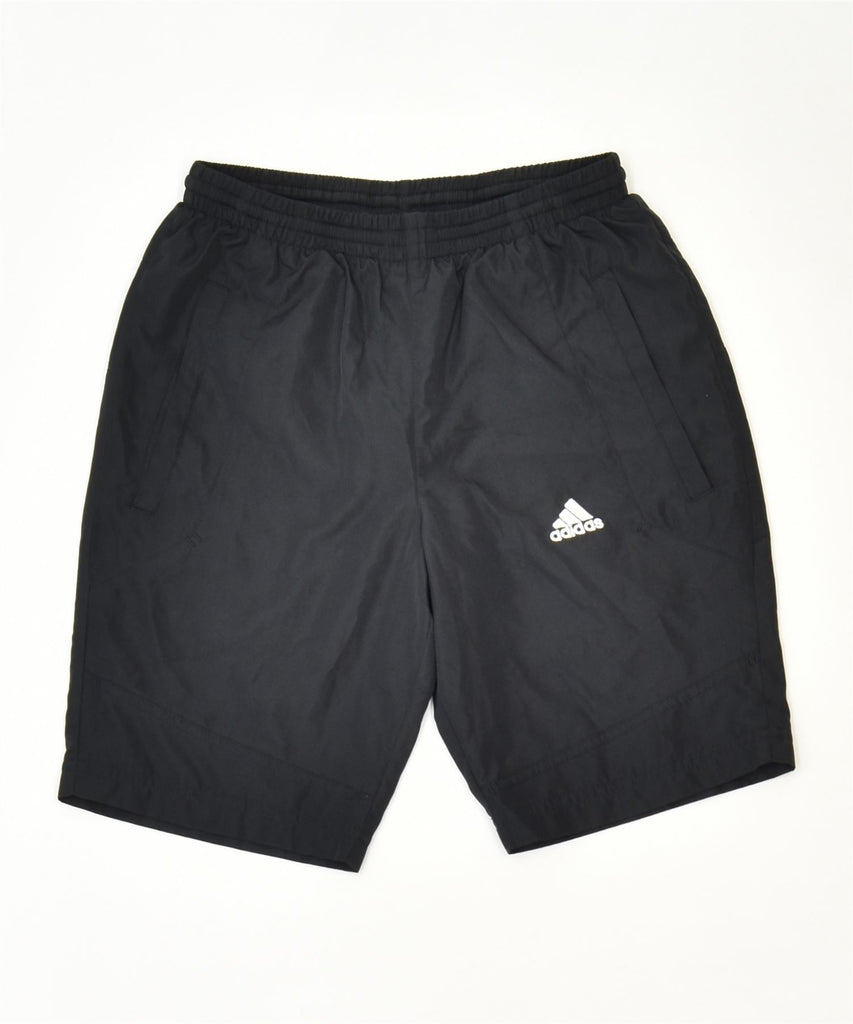 ADIDAS Boys Graphic Sport Shorts 9-10 Years Black Polyester Sports | Vintage | Thrift | Second-Hand | Used Clothing | Messina Hembry 