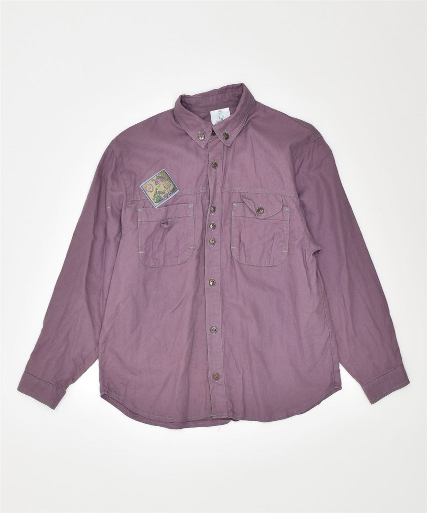 VINTAGE Boys Overdress Shirt 11-12 Years Purple Cotton | Vintage | Thrift | Second-Hand | Used Clothing | Messina Hembry 