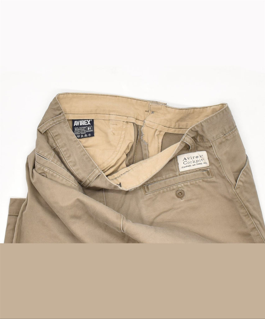 AVIREX Mens Straight Chino Trousers  W31 L29 Brown Cotton | Vintage | Thrift | Second-Hand | Used Clothing | Messina Hembry 