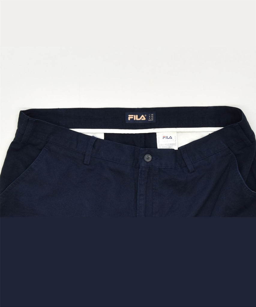 FILA Womens Cargo Shorts W40 XL Navy Blue Cotton Classic | Vintage | Thrift | Second-Hand | Used Clothing | Messina Hembry 