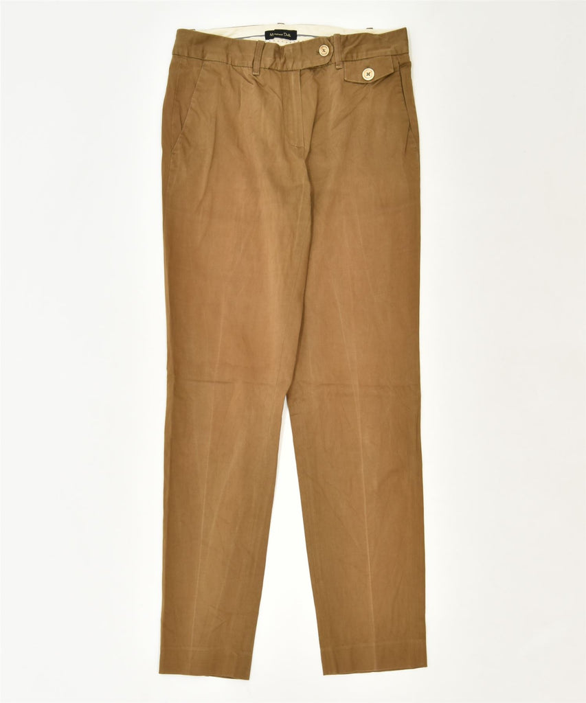 MASSIMO DUTTI Womens Slim Chino Trousers US 4 Small W28 L29 Brown | Vintage | Thrift | Second-Hand | Used Clothing | Messina Hembry 