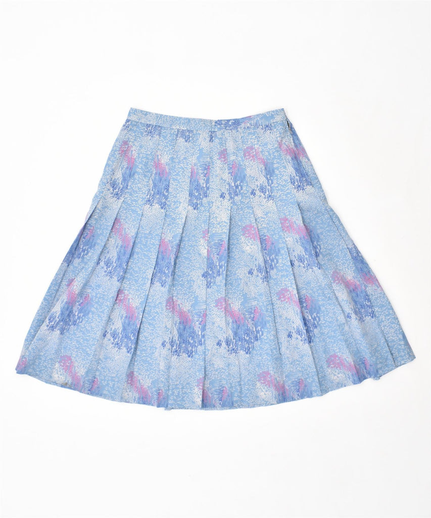 VINTAGE Womens Knife Pleated Skirt W30 Medium Blue Floral | Vintage | Thrift | Second-Hand | Used Clothing | Messina Hembry 