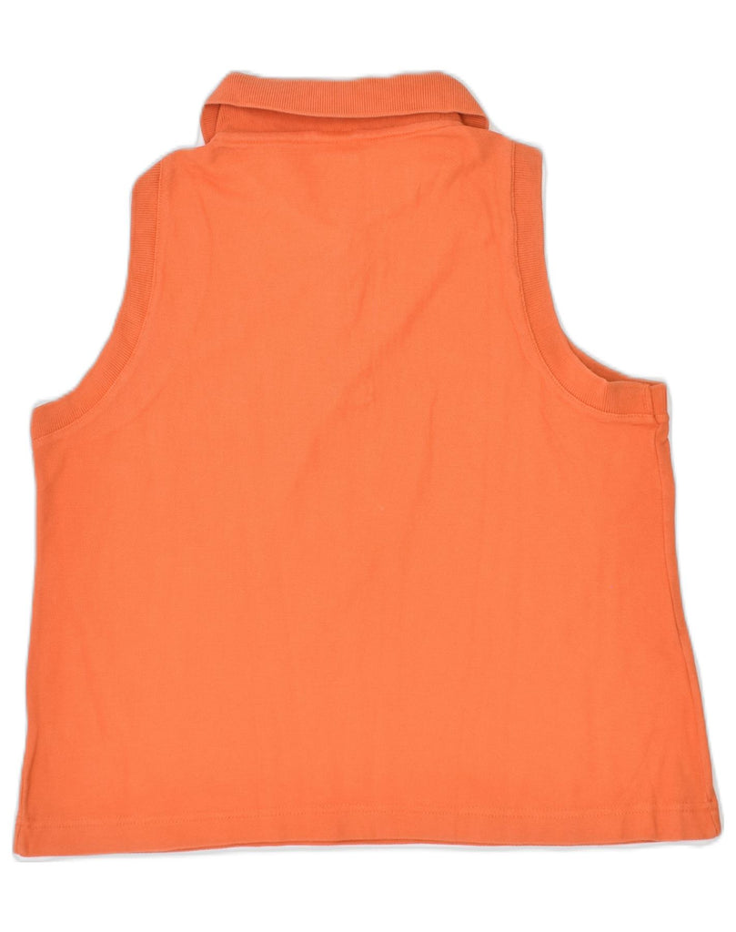 FILA Womens Sleeveless Polo Shirt IT 44 Medium Orange Cotton | Vintage | Thrift | Second-Hand | Used Clothing | Messina Hembry 