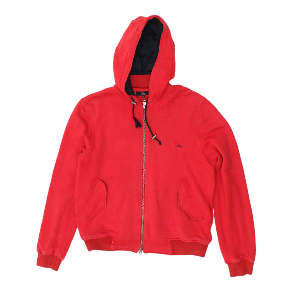 Fay Mens Red Full Zip Hoodie | Vintage High End Luxury Designer Hoody VTG | Vintage Messina Hembry | Thrift | Second-Hand Messina Hembry | Used Clothing | Messina Hembry 