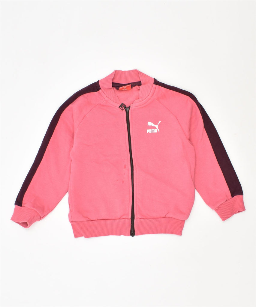 PUMA Girls Tracksuit Top Jacket 18-24 Months Pink Cotton | Vintage | Thrift | Second-Hand | Used Clothing | Messina Hembry 