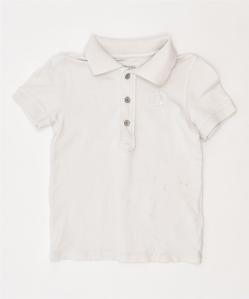 DIESEL Girls Polo Shirt 3-4 Years White Cotton | Vintage | Thrift | Second-Hand | Used Clothing | Messina Hembry 