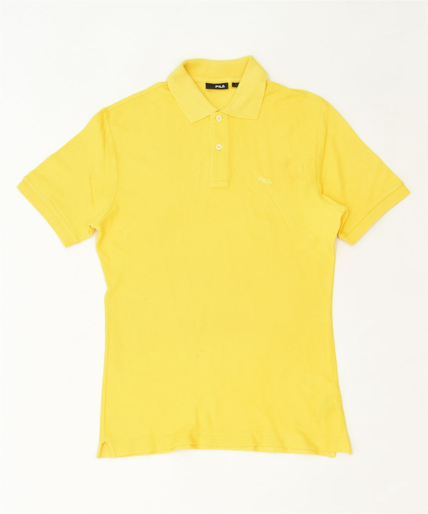 FILA Mens Polo Shirt IT 40 Small Yellow Cotton Classic | Vintage | Thrift | Second-Hand | Used Clothing | Messina Hembry 