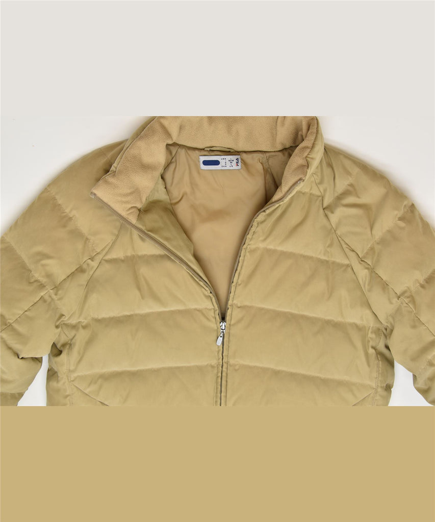 FILA Womens Padded Jacket IT 46/48 XL Beige Polyester | Vintage | Thrift | Second-Hand | Used Clothing | Messina Hembry 