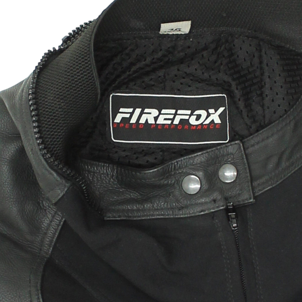 Firefox Womens Black Leather Motorcycle Trousers | Protective Biker Pants VTG | Vintage Messina Hembry | Thrift | Second-Hand Messina Hembry | Used Clothing | Messina Hembry 