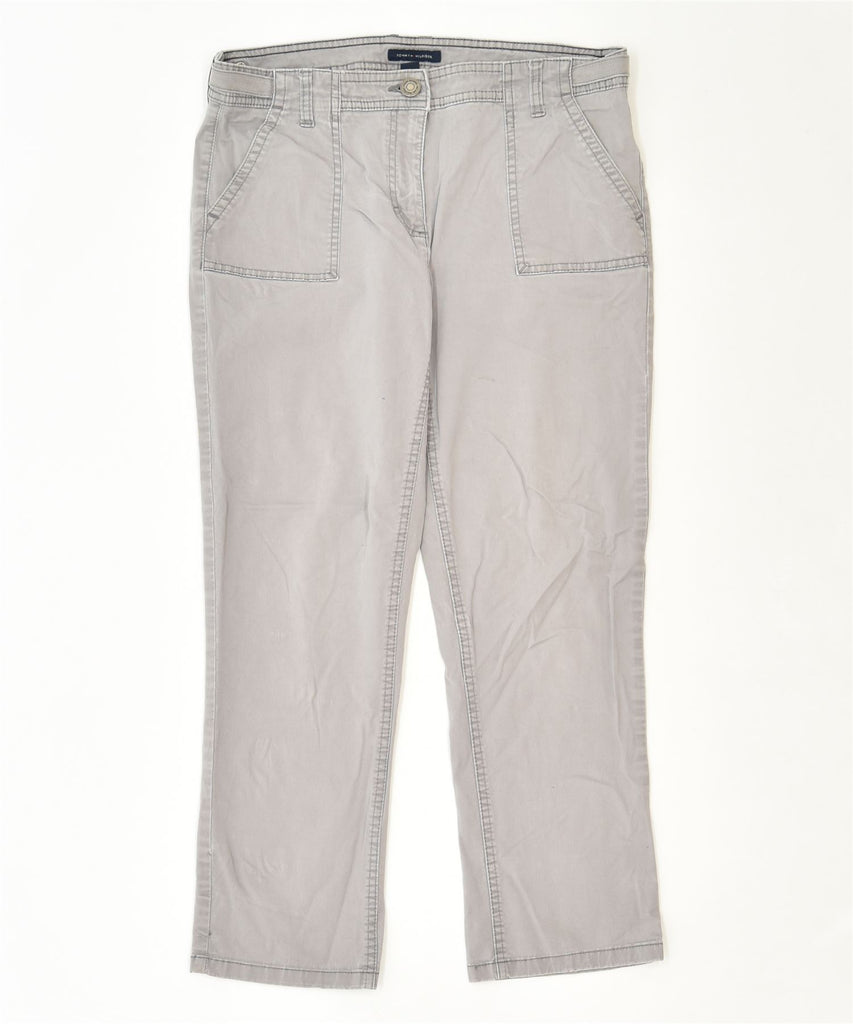 TOMMY HILFIGER Womens Slim Capri Trousers US 8 Medium W32 L25 Grey | Vintage | Thrift | Second-Hand | Used Clothing | Messina Hembry 