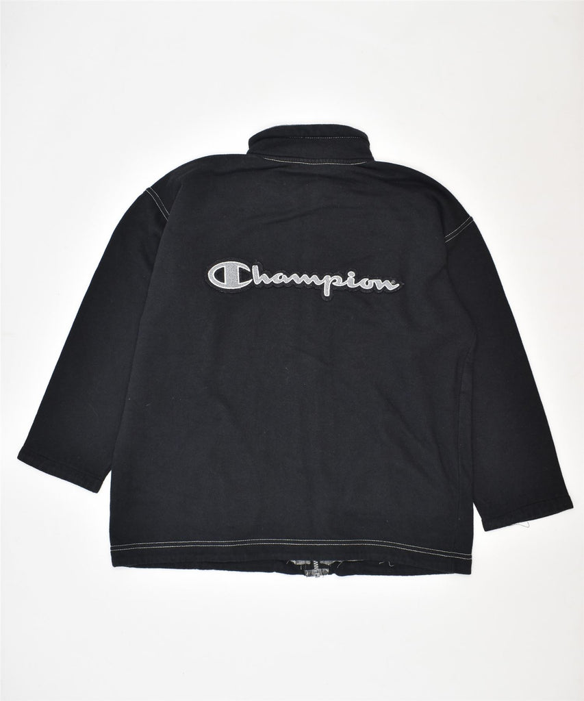 CHAMPION Boys Cardigan Sweater 9-10 Years Black Cotton | Vintage | Thrift | Second-Hand | Used Clothing | Messina Hembry 