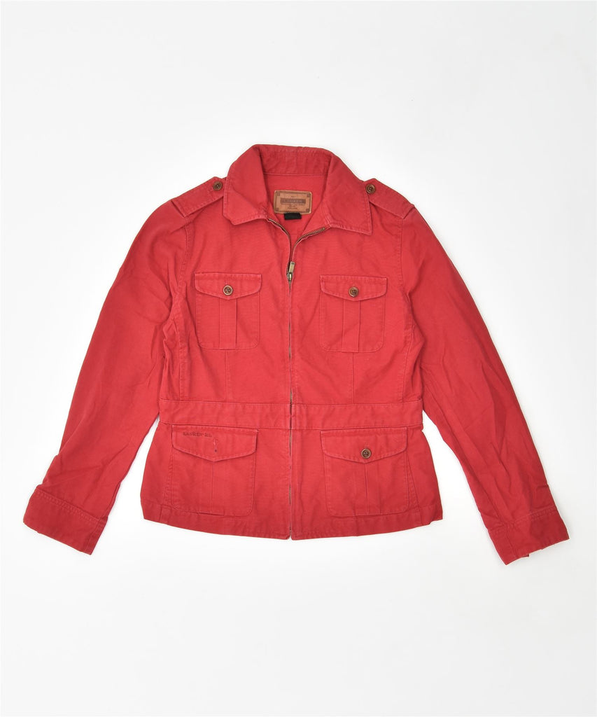 RALPH LAUREN Womens Military Jacket UK 10 Small Red Cotton | Vintage | Thrift | Second-Hand | Used Clothing | Messina Hembry 
