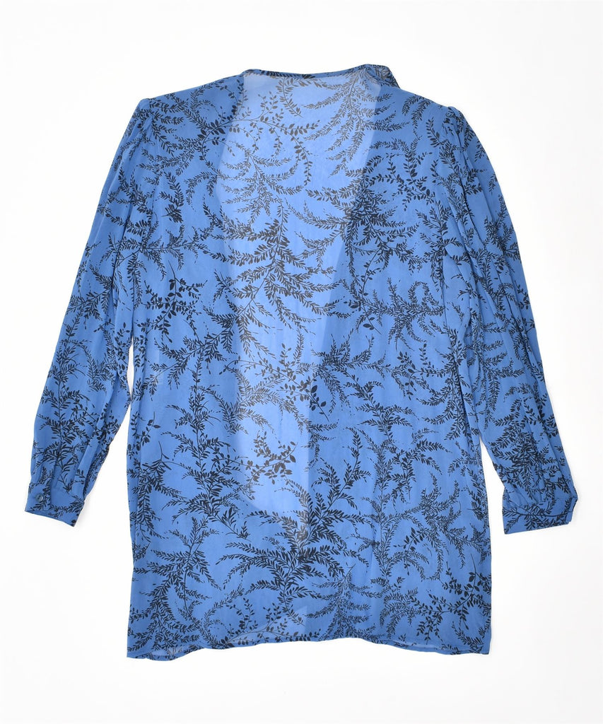CORI LADY Womens Cardigan Top UK 14 Large Blue Floral Vintage | Vintage | Thrift | Second-Hand | Used Clothing | Messina Hembry 