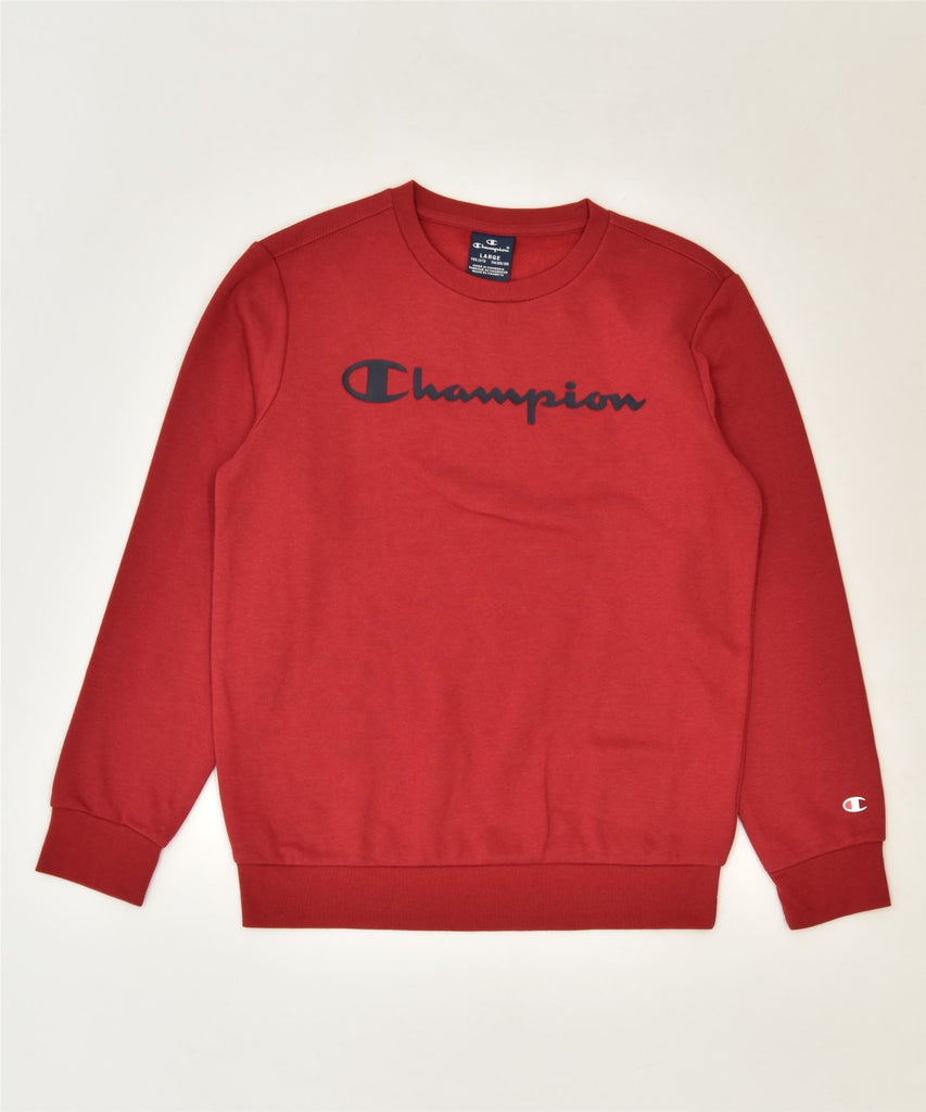 CHAMPION Boys Graphic Sweatshirt Jumper 11-12 Years Large Red Sports | Vintage | Thrift | Second-Hand | Used Clothing | Messina Hembry 