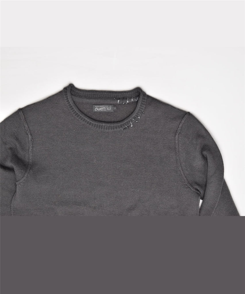 JACK & JONES Mens Crew Neck Jumper Sweater Large Grey | Vintage | Thrift | Second-Hand | Used Clothing | Messina Hembry 