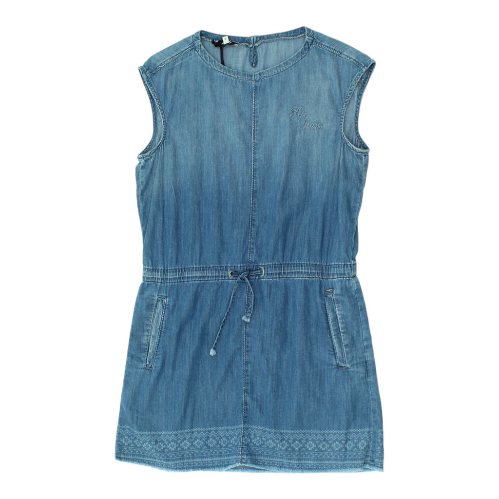 Pepe Jeans Sleeveless Blue Denim Dress | Vintage High End Luxury Designer VTG | Vintage Messina Hembry | Thrift | Second-Hand Messina Hembry | Used Clothing | Messina Hembry 