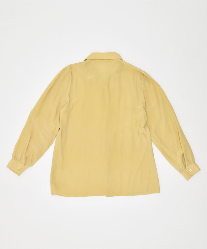 VINTAGE Womens Shirt Blouse UK 14 Medium Yellow | Vintage | Thrift | Second-Hand | Used Clothing | Messina Hembry 