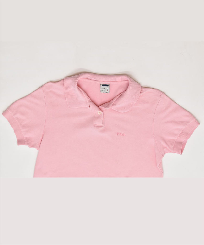 FILA Womens Polo Shirt IT 46 Large Pink Cotton | Vintage | Thrift | Second-Hand | Used Clothing | Messina Hembry 