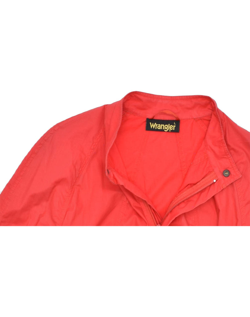 WRANGLER Mens Bomber Jacket UK 40 Large Red Cotton | Vintage | Thrift | Second-Hand | Used Clothing | Messina Hembry 