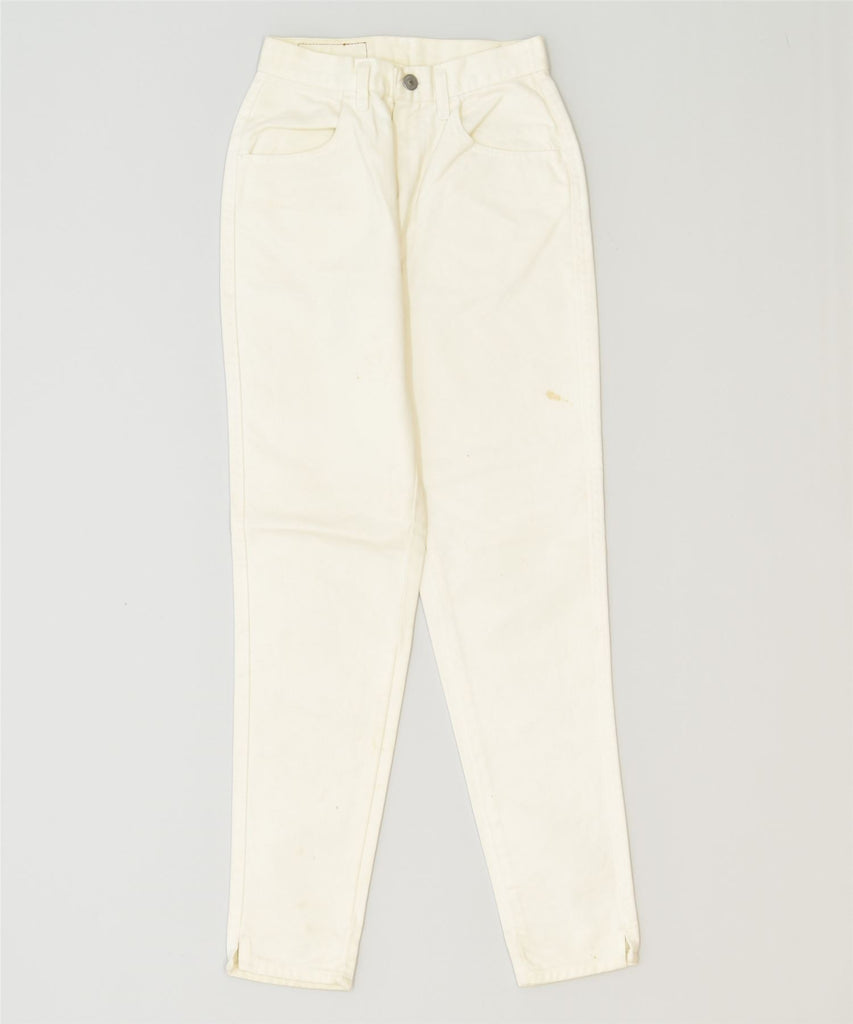 SISLEY Womens Slim Jeans W26 L29 White Cotton Classic | Vintage | Thrift | Second-Hand | Used Clothing | Messina Hembry 