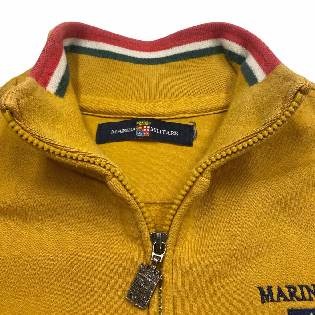 Marina Militare Zip Up Sweatshirt Jacket | Vintage Italian Navy Yellow VTG | Vintage Messina Hembry | Thrift | Second-Hand Messina Hembry | Used Clothing | Messina Hembry 