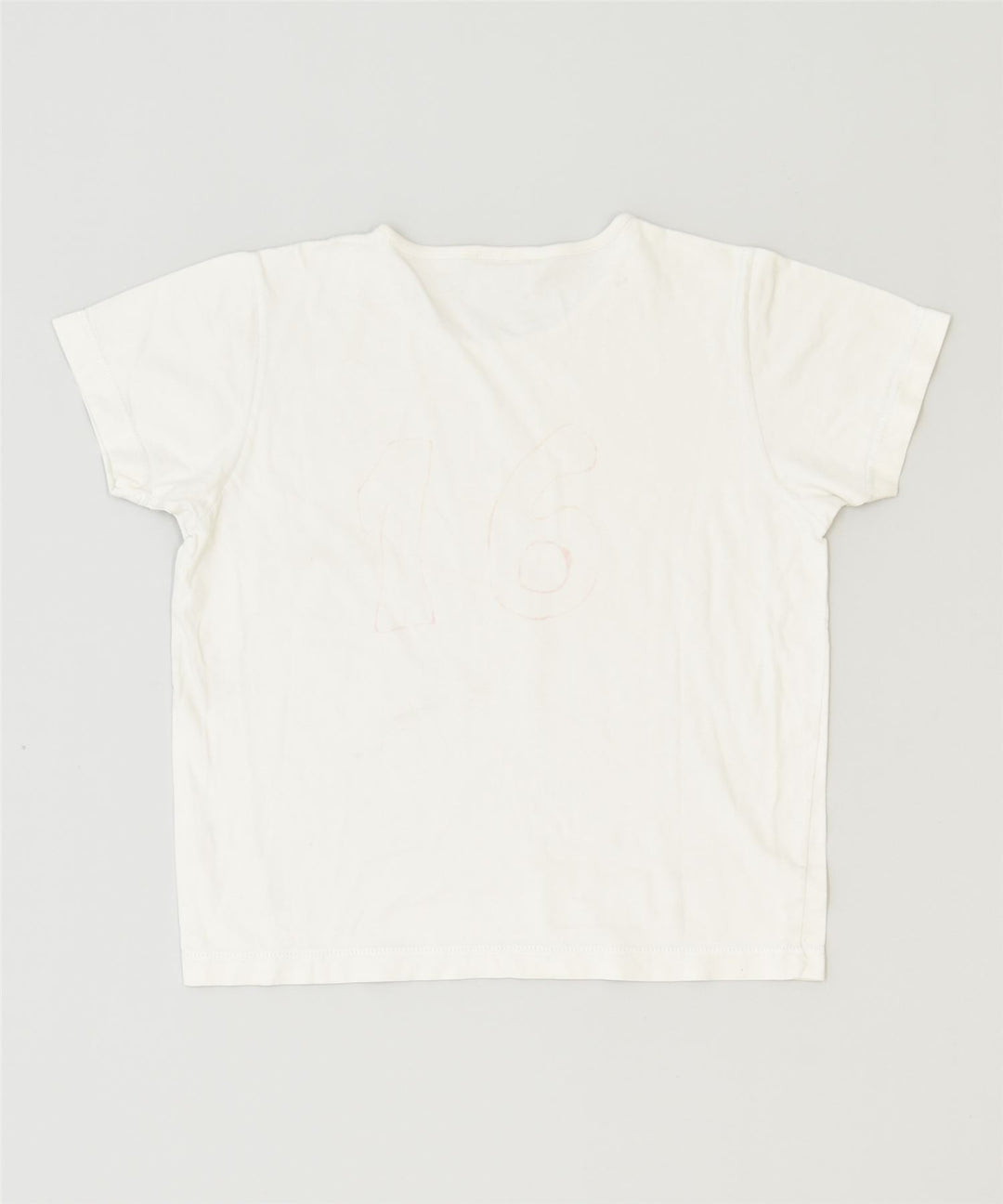 CHAMPION Womens Graphic T-Shirt Top UK 10 small White Cotton | Vintage | Thrift | Second-Hand | Used Clothing | Messina Hembry 